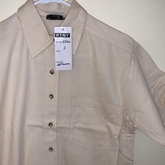 PTNY Tan Demin SS Blouse - Picture 3 of 4
